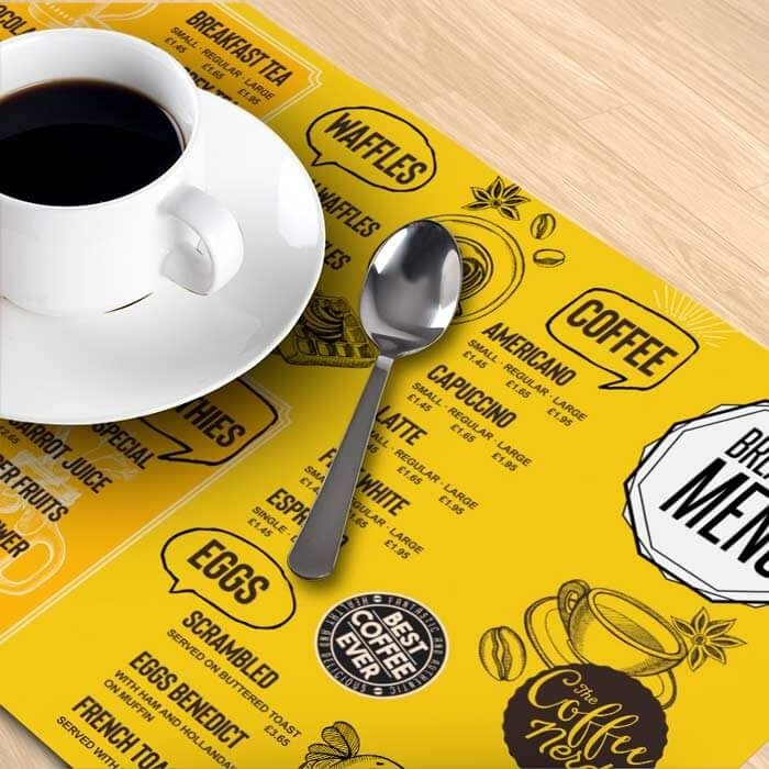 Paper Placemat Yellow A3